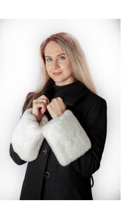 White Rex Fur Cuffs